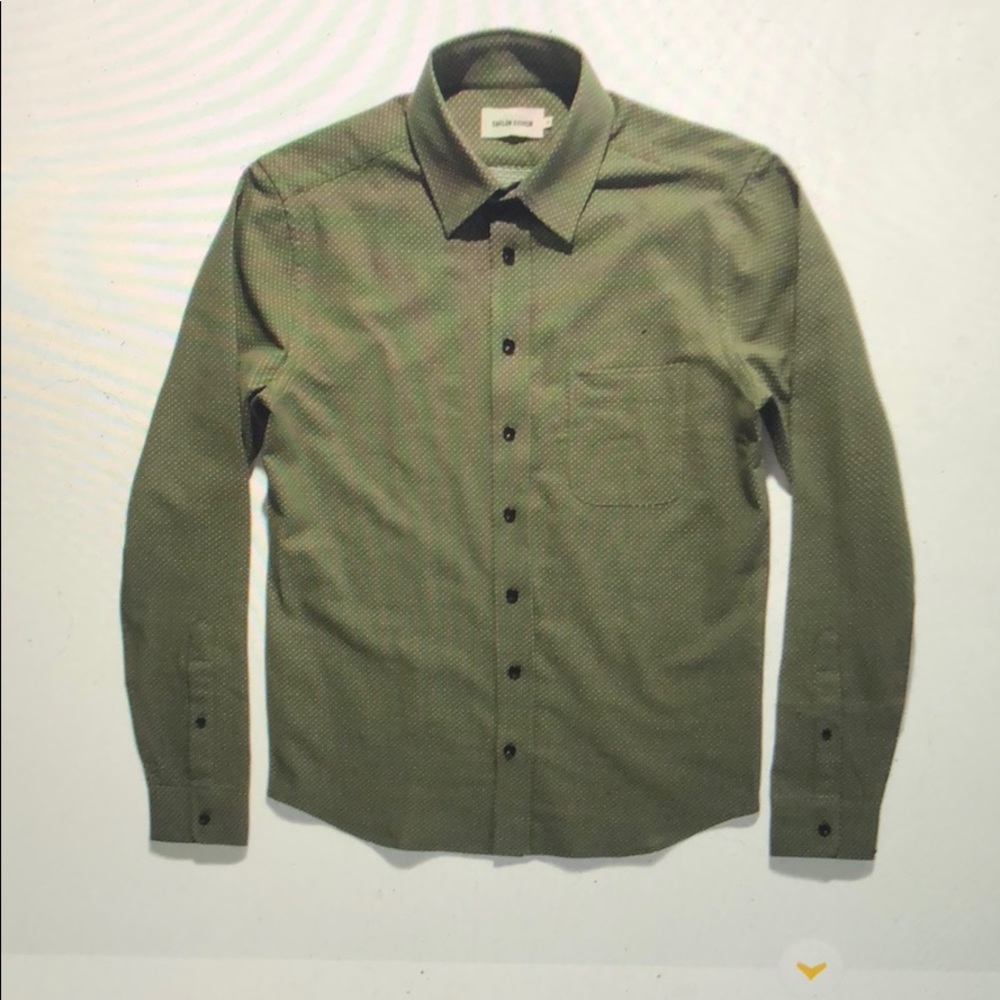 Taylor Stitch California shirt in Olive Jacquard